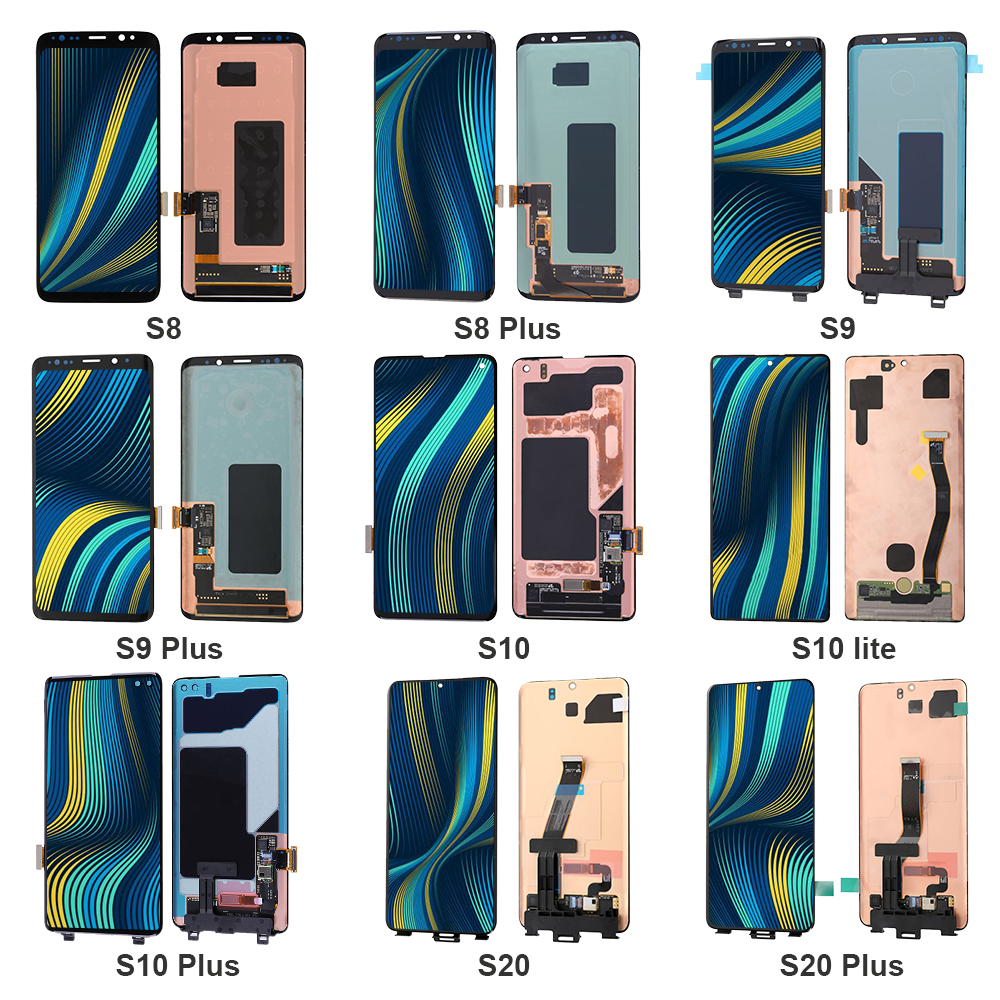 ЖК-экран для Samsung Galaxy S8 S9 S10 S10E S10 PLUS S20 Plus S20 Ultra, сменный ЖК-экран с сенсорным дигитайзером
