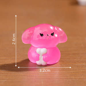 Popular Eco-Friendly Hand-painted Puppy Resin Crafts Animals Resin Ornament Glow in Dark Resin <b>Charms</b> for <b>Phone</b> Cases - Product Image 6