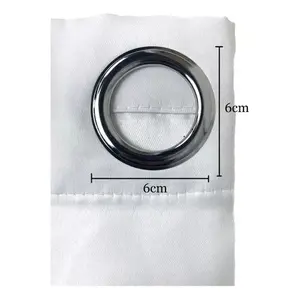 Cortinas Opacas Estilo Hotel, Color Gris Oxford, con Anillas, para Ventanas Largas - Product Image 4