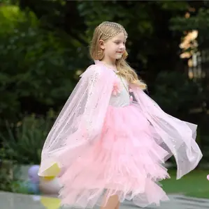 Halloween Kinder Umhänge Prinzessin tragen Kinder Umhang Tüll Prinzessin Kapuze Umhang Umhänge Kostüm
