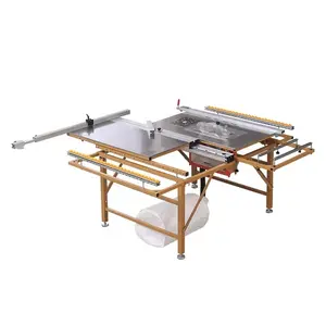 Woodworking wood mini portable movable folding sliding table miter electric lift panel circular blade tilt cut saw machine