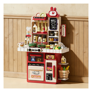 Children Pretend <b>Kitchen</b> Cooking Toy Suite Stove Refrigerator Shelf Storage Imagination Nurturing Indoor Pleasure - Product Image 3