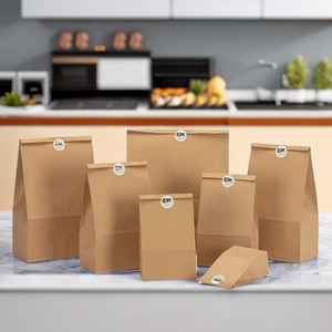 Tùy chỉnh in ấn Brown Craft <span class=keywords><strong>kraft</strong></span> giấy Quà Tặng thực phẩm Takeaway túi giấy với logo riêng của bạn sac En papier <span class=keywords><strong>Kraft</strong></span> - Product Image 3