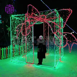 3D Festival Gift <b>Box</b> Arch Tunnel <b>Lights</b> Walk Through LED Entrance for Shopping Center Park and Holiday Promotion - Product Image 2