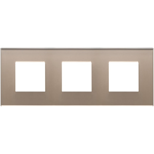 <b>Plate</b> 6M 2+2+2 Int71 Brown Opal Wall <b>Switch</b> Cover 27.1x11.4x3.2mm - Product Image 1
