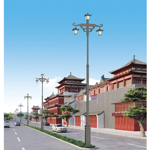 Mạnh mẽ không thấm nước đa giác dẫn ánh sáng sân vườn với 2 đèn cho châu Âu không gian ngoài trời đèn cực - Product Image 2