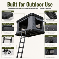 Tente de toit rigide pop-up Factory RedRock Overland pour camping en voiture