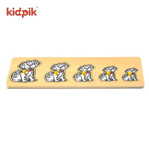 KIDPIK Nuovissimo Puzzle in Legno con Animali, Giocattolo Educativo Montessori Fai-da-Te, Puzzle con Forme di Cani <span class=keywords><strong>per</strong></span> Bambini 2-4 Anni - Product Image 5