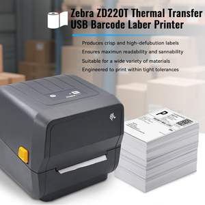 Imprimante thermique à transfert direct Zebra ZD220, ZD220T, résolution 203 DPI, connectivité USB, largeur de 4 pouces, modèle ZD22042-T0 - Product Image 2