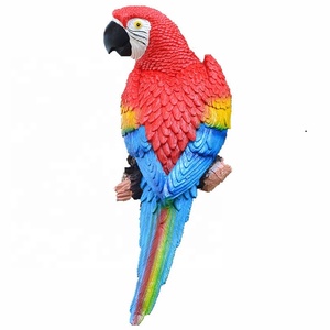 Arbre mural suspendu en résine, 10 pièces, décoration d'intérieur, oiseau, Sculpture, amoureux naturels, collection d'oiseaux tropicaux - Product Image 1