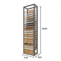 Présentoir de sol en céramique de haute qualité pour carreaux, grande capacité, pour échantillons de marbre artificiel et dalles de quartz, idéal pour les salles d'exposition