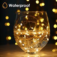VCAN 50 LED Guirlandes lumineuses à piles avec minuterie fil de cuivre Micro LED Guirlandes lumineuses d'intérieur chaudes suspendues à LED