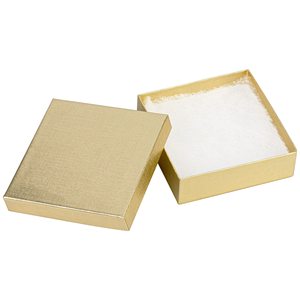 Scatole Regalo in Cartone Dorato con Coperchio, Riempite di Cotone, <span class=keywords><strong>per</strong></span> Confezionamento ed Esposizione di Gioielli - Product Image 1