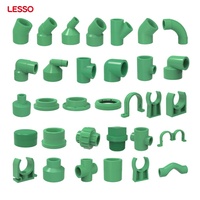Raccords de tuyauterie PPR LESSO, accessoires de plomberie, coude, té, raccord, adaptateur, matériaux de plomberie en plastique, raccords PPR