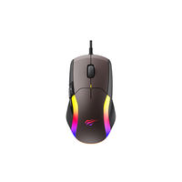 Mouse para jogos Havit RGB com fio programável ergonômico USB Mice