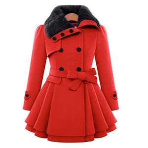 Moodylime mujer invierno marca Real de abrigo de piel las mujeres trinchera abrigo largo para damas mujeres - Product Image 3