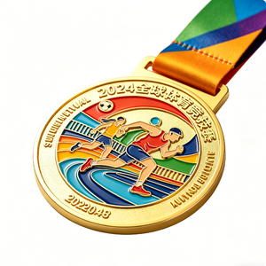 Medalla Personalizada para Corredores de Medio Maratón, Metal 2D, Esmalte Duro, Baño de Oro, Impresión por Troquelado - Product Image 4