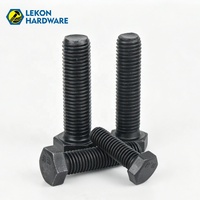 LEKON Chine, fabricant de boulons hexagonaux industriels en acier 304 316, grade 8.8, boulons hexagonaux en acier oxydé noir pour la construction