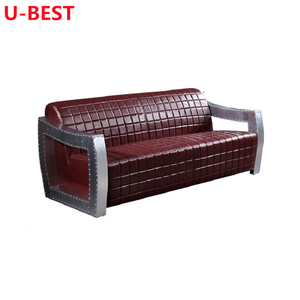 U-BEST Canapé de salon industriel rétro aviateur rembourré, canapé de café, canapé d'angle, meuble de salon, meuble de maison, meuble de salon - Product Image 6