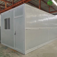 Casa Contenedor Plegable y Personalizable con Estructura de Acero Estable para Espacio Comercial Temporal Multiusos