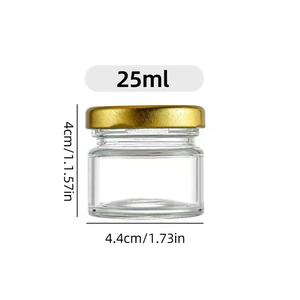 Bon marché, petits pots vides en verre vides hexagonaux ronds de forme carrée de 25ml 30ml 40ml 50ml vides de vinaigrette à <span class=keywords><strong>confiture</strong></span> de fruits et de miel avec couvercle en métal - Product Image 3