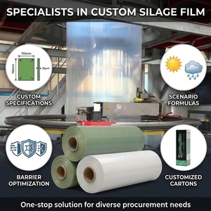 <span class=keywords><strong>Film</strong></span> d'ensilage personnalisé 5 couches en LLDPE vierge pour l'emballage de balles de fourrage, luzerne et tiges de maïs - Product Image 2