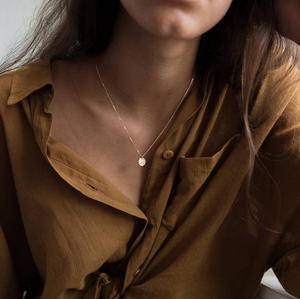 Collar Personalizado <span class=keywords><strong>de</strong></span> Concientización sobre el Cáncer <span class=keywords><strong>de</strong></span> Mama, Collar <span class=keywords><strong>de</strong></span> <span class=keywords><strong>Lactancia</strong></span>, Joyería Feminista Poderosa, Collar con Colgante <span class=keywords><strong>de</strong></span> Disco Mini Simple - Product Image 6