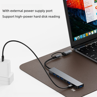 Station d'Accueil Multiport USB Type C avec HDMI 4K, USB 3.0, RJ45, USB-C Type-C et Adaptateur de Charge PD pour Ordinateur Portable