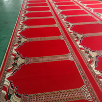 Tapis de mosquée en polyester personnalisé, tissé à la main, antidérapant, usage commercial, vente en gros, fabricant direct, personnalisable