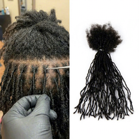 Extensions de dreadlocks microlocs interlock Sisterlocks brésiliennes en cheveux vierges Remy, bouclées profondes, afro crépues, 0,2 cm – Fournisseur de choix