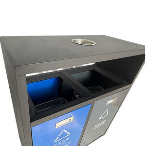 High Quality Galvanized Steel SheetTrash <strong>Cans</strong> Bulk Purchase Park Outdoor Metal Classified <strong>Trash</strong> for Public Municipal Facilities - Product Image 6