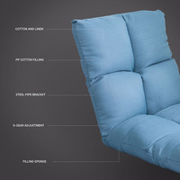 Fauteuil inclinable moderne Lazy Diary, réglable, pour le sol, siège unique, tissu coloré, confort doux, coussin de détente, canapé-lit