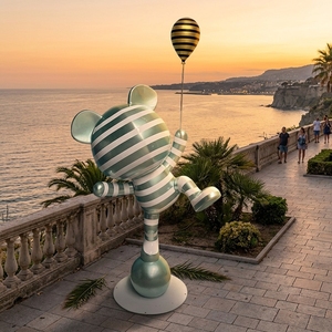 Escultura de Oso Acrobático de FRP Grande Personalizada de Fábrica Profesional, Estatua de Alto Brillo para Decoración de Entrada de Villas de Lujo - Product Image 3