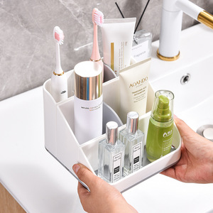 Modern Flexible Design High-Capacity Plastic <strong>Storage</strong> <strong>Box</strong> for Home Desktop Bathroom &amp; Living Room Organization - Product Image 5