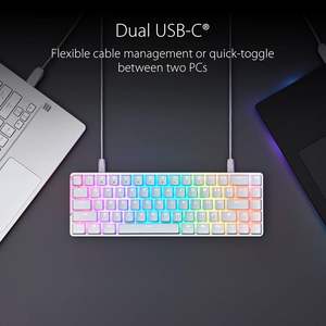 Clavier mécanique compact Asus Rog Falchion Ace 65 % RGB pour jeux avec interrupteurs rouges et anti-ghosting pour PC - Product Image 6