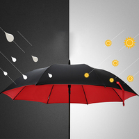 Parapluie de golf de qualité supérieure, imperméable, résistant au vent, à double couche, grande taille, avec poignée longue en EVA, vente en gros