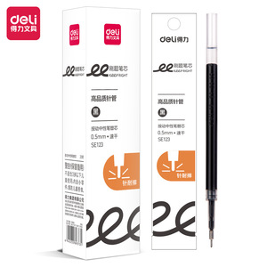 Deli Pen Refill Se123 0.5Mm Black Quick Dry Office School Use - Product Image 1