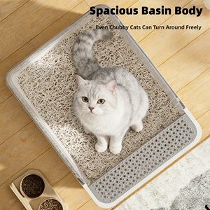 Bac à litière élégant et intelligent pour chat, pratique en PP, facile à nettoyer avec contrôle des odeurs pour un usage domestique - Product Image 2