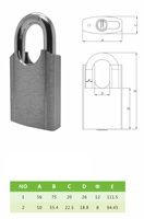JIXIN Fac pré-cadenas haute sécurité en acier inoxydable à clé cadenas en cuivre et laiton