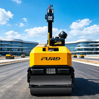 Rouleau compresseur vibrant électrique à double tambour, autoporté, pour un fonctionnement fluide, avec pièces détachées, pour le compactage de la terre, prix