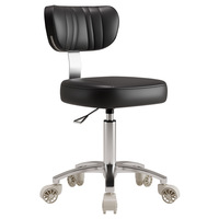 Chaise de coiffeur SW, tabouret de salon de beauté, roulettes pivotantes, hauteur réglable, pour salon de coiffure, extension de cils