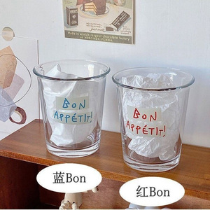 Vasos de Vidrio Transparentes con Letras, 350 ml, Ecológicos, para Leche, Uso Diario - Product Image 4