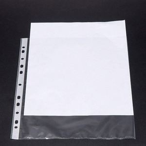 Protège-feuilles A4 à 11 trous en PP, pochettes de classement pour documents, chargement par le haut, lot de 100 - Product Image 3