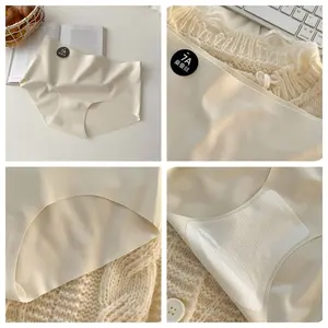 Mutandine da donna Slip in seta senza cuciture Slip da donna biancheria intima da donna morbida e sottile <span class=keywords><strong>mutande</strong></span> Culotte Femme M-XL - Product Image 6