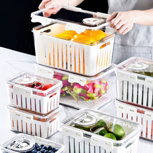 Contenitore per Alimenti OWNSWING PET per Frigorifero, Scatola in Plastica per Conservazione Alimenti con Cestello di Drenaggio e Timer - Product Image 2