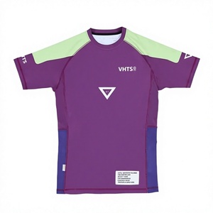 เสื้อรัดรูปสำหรับฝึกซ้อม BJJ แบบสั่งทำพิเศษ พิมพ์ลายด้วยความร้อน สำหรับยิวยิตสูแบบไม่ใช้ผ้าคลุม  ผ้ายืดหยุ่น/โพลีเอสเตอร์ กระชับรูปร่าง - Product Image 6