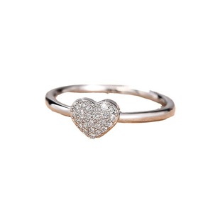 Anello Sweet Heart Pave per Donna, Gioiello Romantico alla Moda - Product Image 1