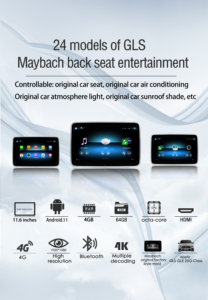 迈巴赫 GLS GLE G 2020-2026 11.6 英寸 4G <span class=keywords><strong>USB</strong></span> 头枕显示器后座娱乐智能车载平板电视批发价 - Product Image 6
