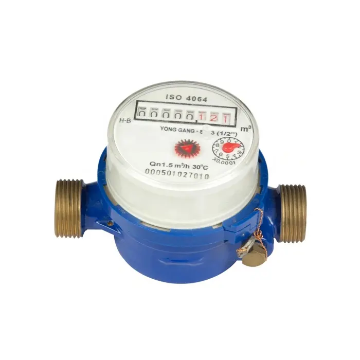 ISO4064 Class B R80 Single-Jet Dry Type Cold Water Meter Brass Water Meter