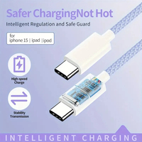 Câble de charge rapide USB-C type C 60W pour iPhone 15 16 Pro Max Samsung S21 A51 Xiaomi Mi 10 Redmi